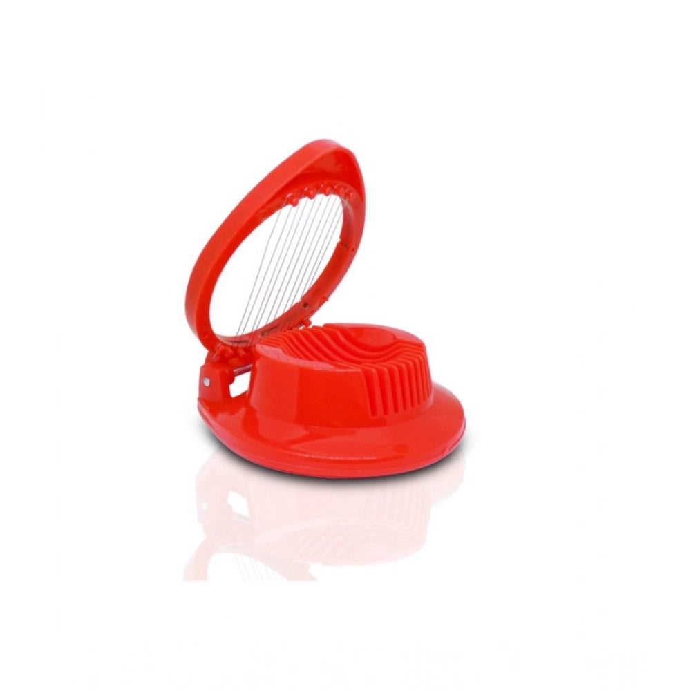 Amfyn Pack of 4_Plastic Egg Slicer – Stainless Steel Wire Egg Cutter for Even Slices (Color: Assorted )