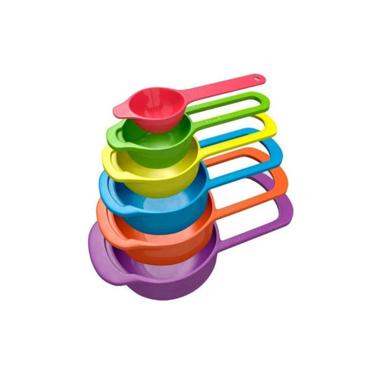 Amfyn Pack of 4_Colorful Measuring Cup Spoon Set Stackable Kitchen Measuring Cups (Color: Assorted )