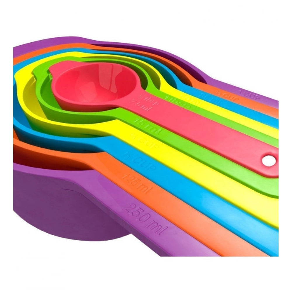 Amfyn Pack of 4_Colorful Measuring Cup Spoon Set Stackable Kitchen Measuring Cups (Color: Assorted )
