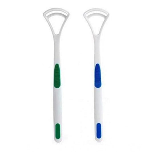 Amfyn Pack Of 3_Double Edged Plastic Tongue Cleaner (Color: Assorted )