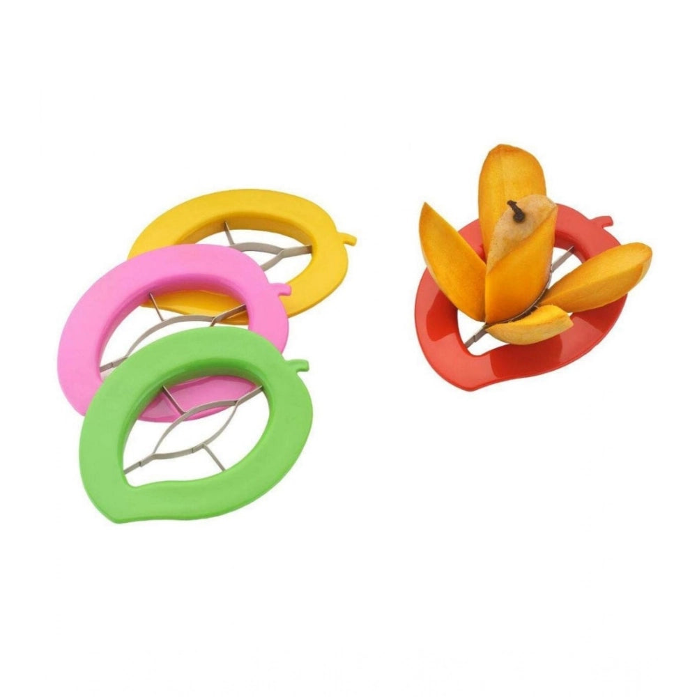 Amfyn Pack of 5_Mango Cutter And Slicer Tool – with Stainless Steel Blades (Color: Assorted )