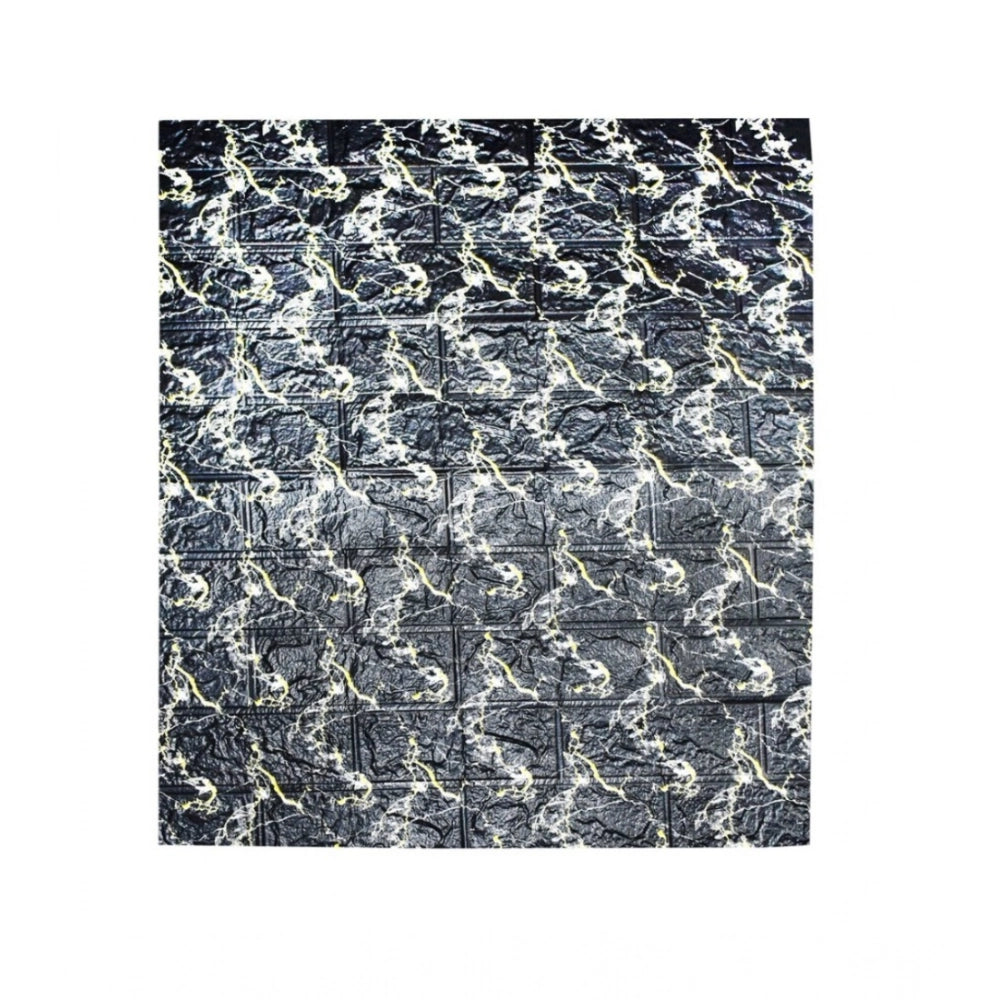 Amfyn Pack Of 3_Fancy 3D Wall Decor – Stylish Black Decorative Wall Art (Color: Assorted )