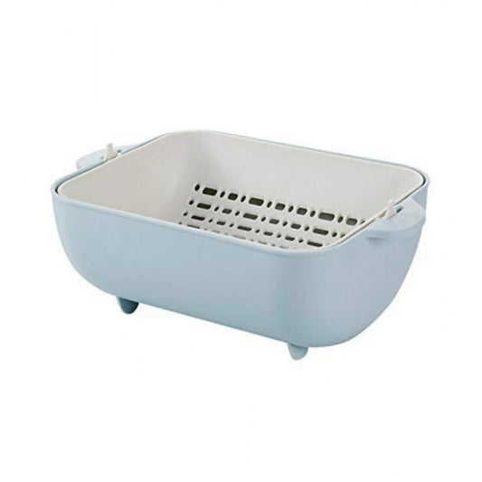 Amfyn Pack Of 2_Multi-Purpose Kitchen Basket – Ideal for Straining, Sieving, Washing And Holding Fruits or Foods (Color: Assorted )