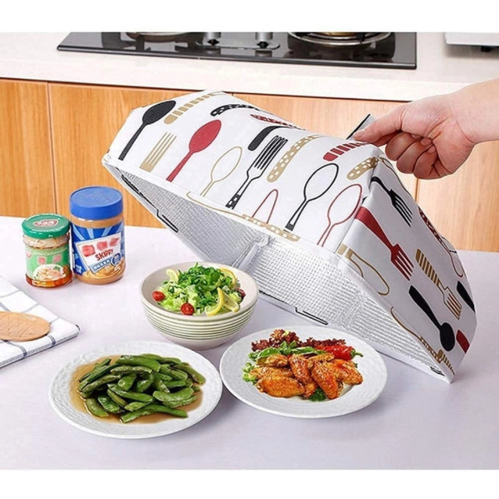 Amfyn Pack Of 4_Food Dish Cover – Reusable Mesh Lid for Protecting Food from Dust And Insects (Color: Assorted )