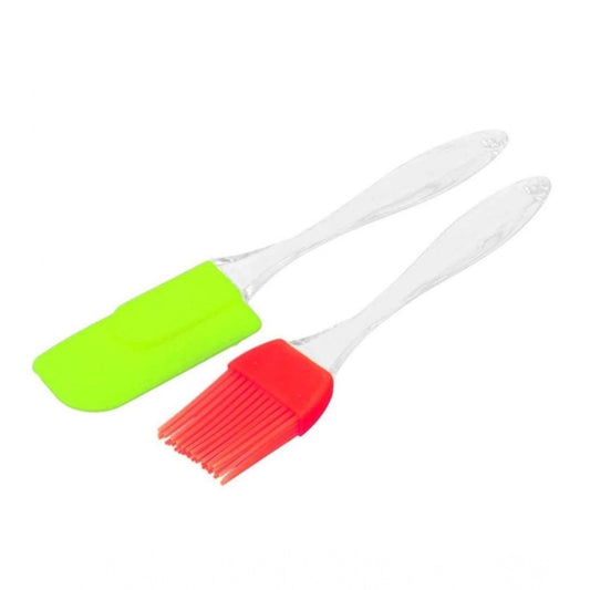 Amfyn Pack Of 5_Silicone Spatula with Brush – Heat Resistant Cooking And Baking (Color: Assorted )