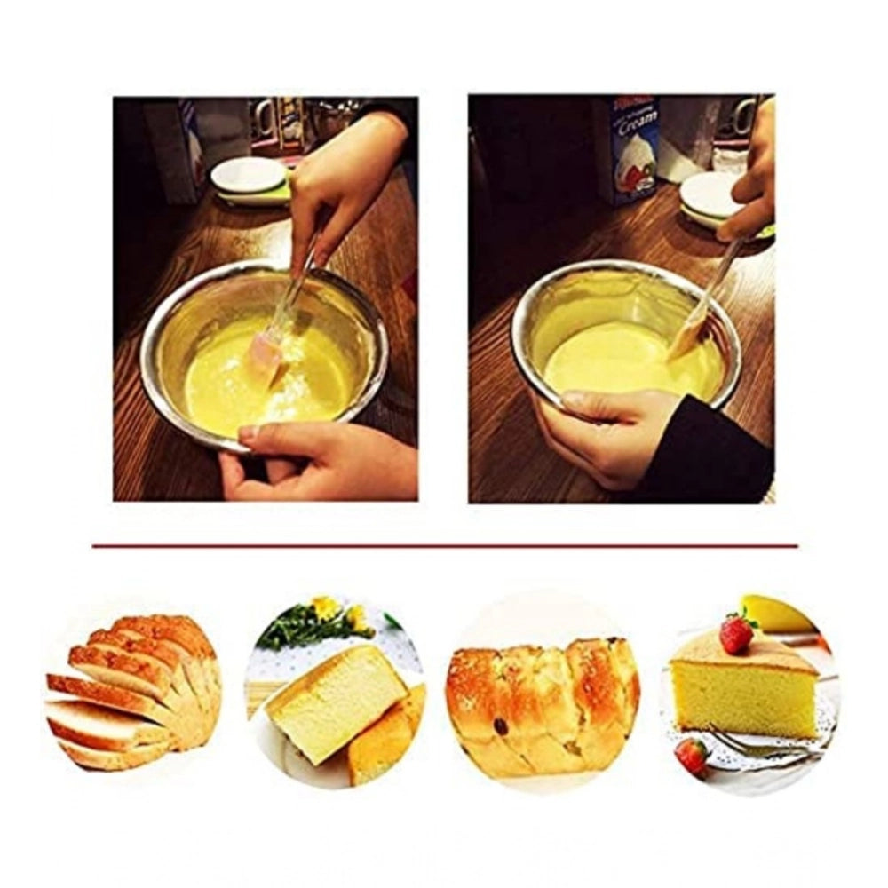 Amfyn Pack Of 5_Silicone Spatula with Brush – Heat Resistant Cooking And Baking (Color: Assorted )