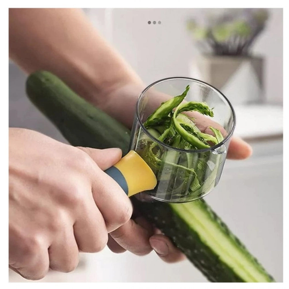 Amfyn Pack Of 3_Multi Functional Storage for Fruit and Vegetable Peeler with Storage Container (Color: Assorted )