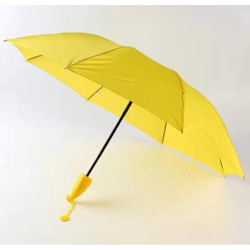 Amfyn Banana Umbrella – Compact Foldable Umbrella with Banana-Shaped Case (Color: Assorted )