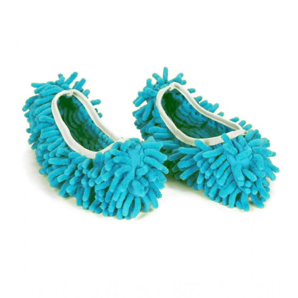 Amfyn Pack Of 2_Dust Mop Floor Cleaning Slippers – Reusable Household Cleaning Shoes (Color: Assorted )