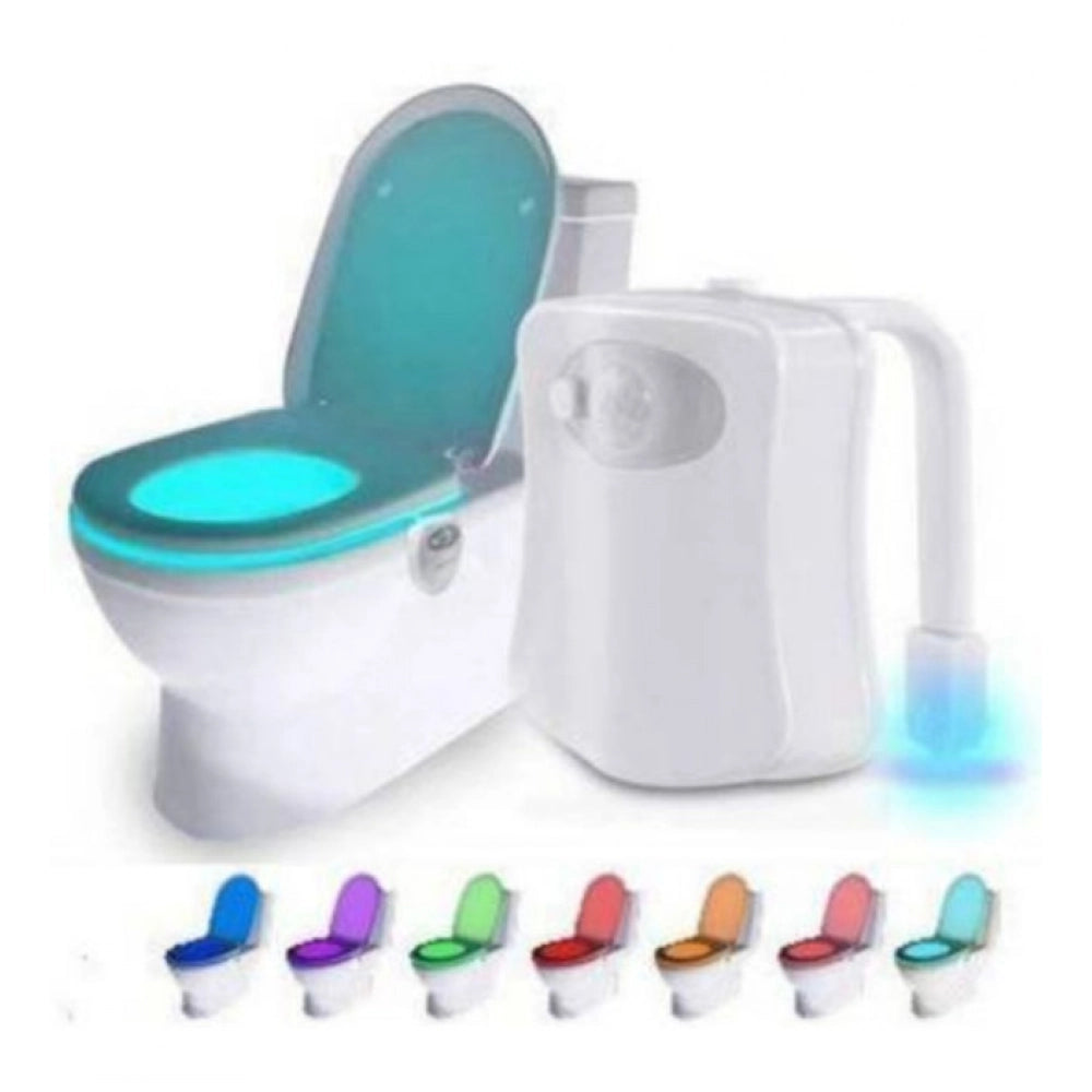 Amfyn Pack of 2_Toilet Bowl Night Light – Motion Sensor LED Toilet Lamp (Color: Assorted )