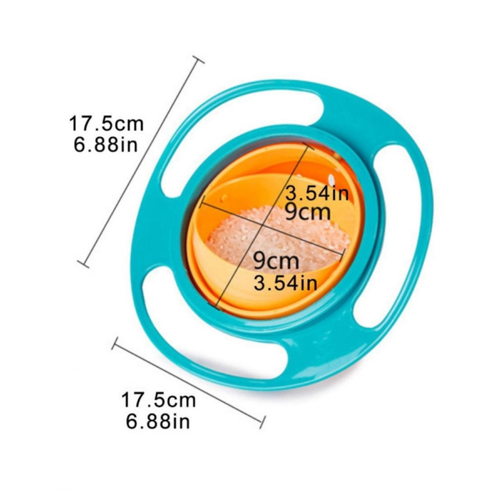 Amfyn Pack Of 2_Gyro Bowl – Spill-Proof Rotating Fun Bowl for Kids (Color: Assorted )