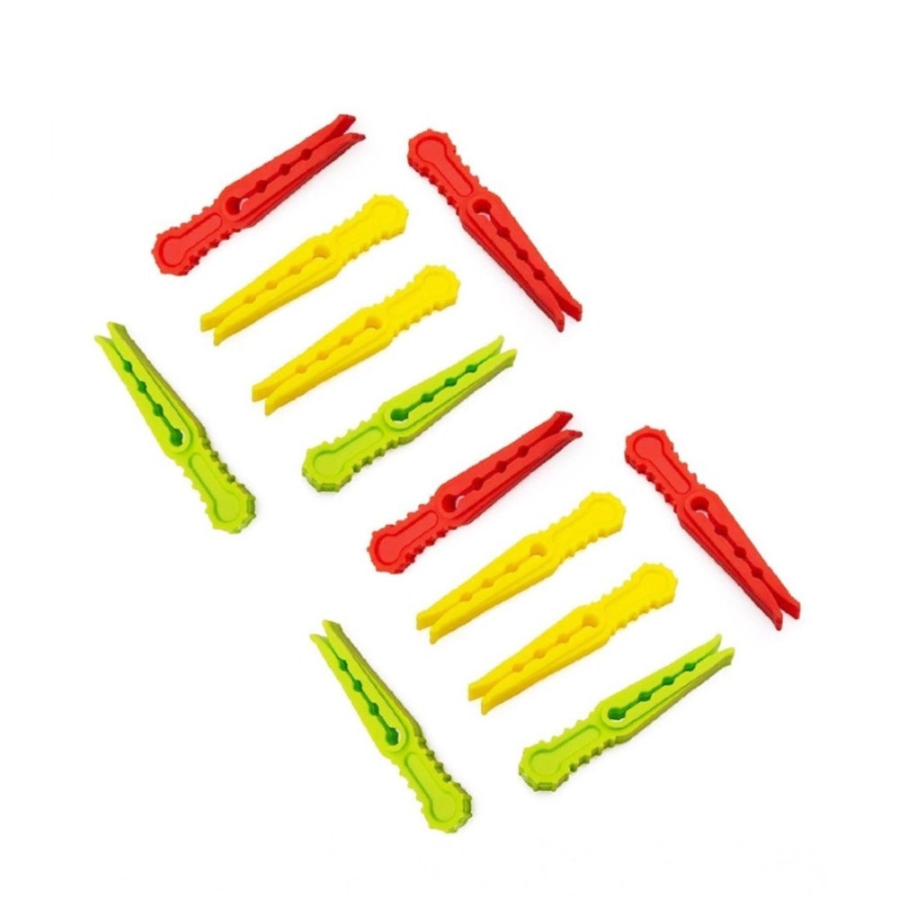Amfyn Pack of 4_Cloth Hanger Clips 36Pcs set – Multi-Purpose Clothes Pegs (Color: Assorted )