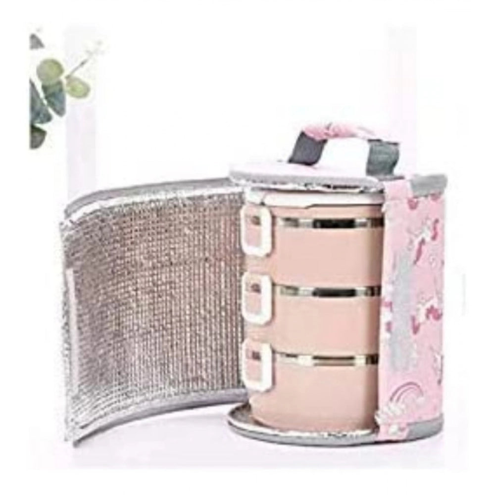 Amfyn Round Travel Lunch Bag – Portable Office Bag for Men And Women (Color: Assorted )