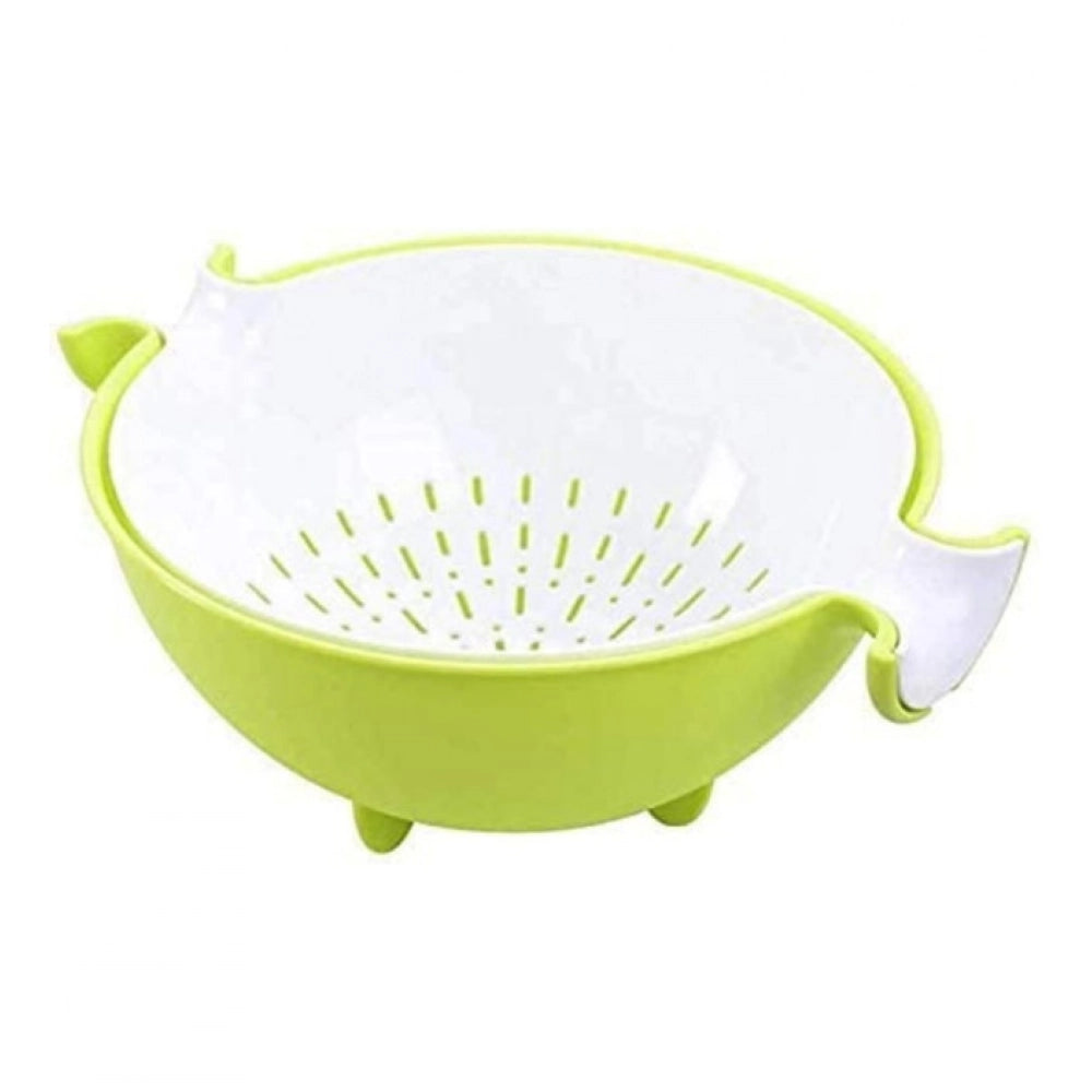 Amfyn Pack Of 3_Multifunctional Vegetable And Fruit Draining Basket – (Color: Assorted)