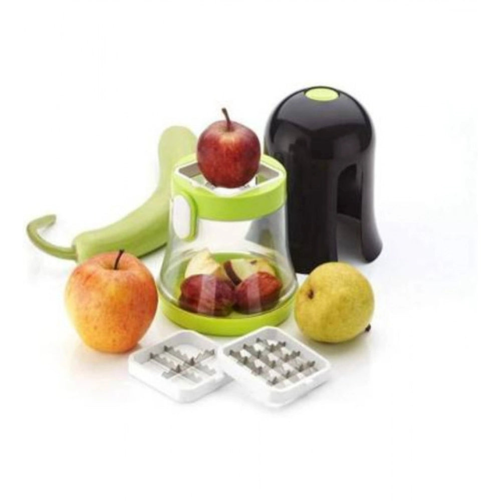 Amfyn Stainless Steel Multifunction Vegetable Cutter Chipser Manual Quick Dicer Fruit Slicer Non-Skid Base Slicer and Cutter Grater (Color: Assorted )