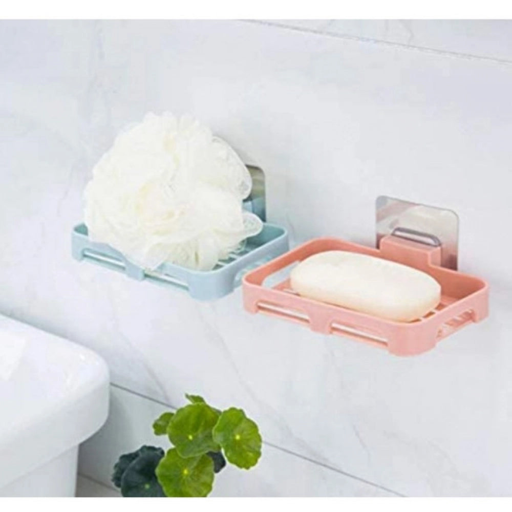 Amfyn Pack of 5_Magic Sticker Soap Holder – Wall-Mount Soap Organizers (Color: Assorted )