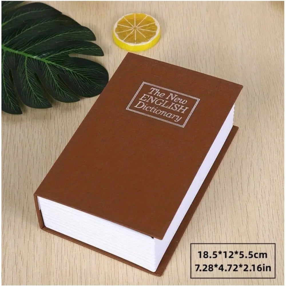 Brown secret book safe with English Dictionary cover and white page edges