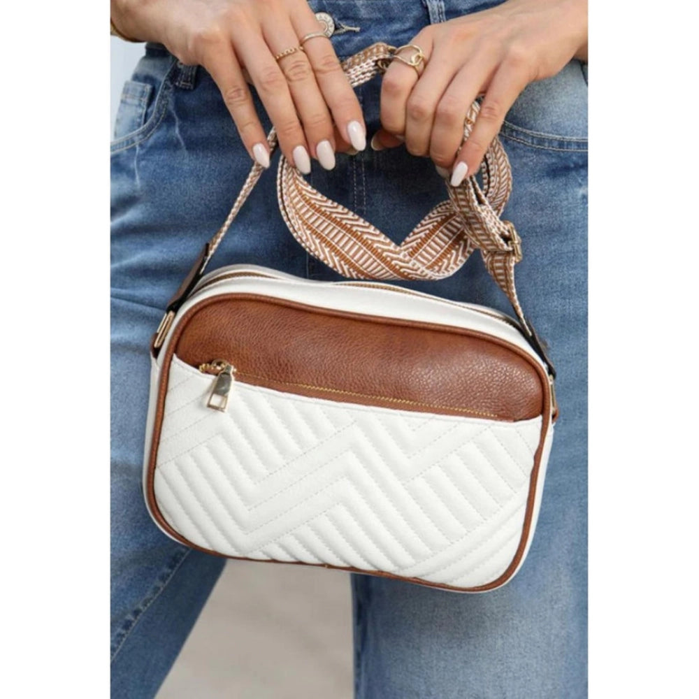 Amfyn Women's PU Leather Zipper Sling Bag