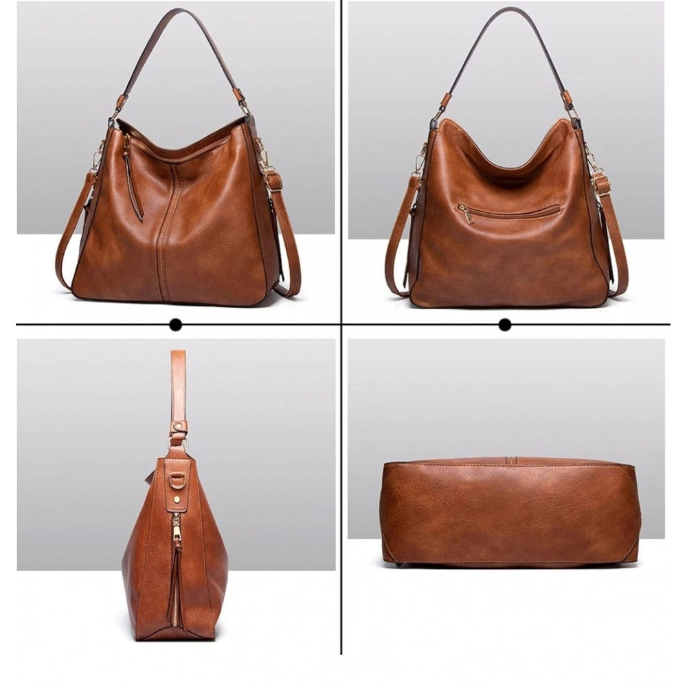 Amfyn Women's PU Leather Zipper Handbag
