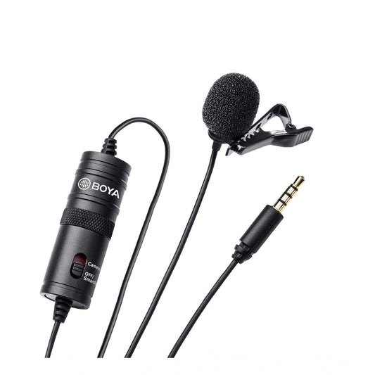 Amfyn Plastic BOYA BY-M1 Lavalier Condenser Microphone with 20ft Audio Cable