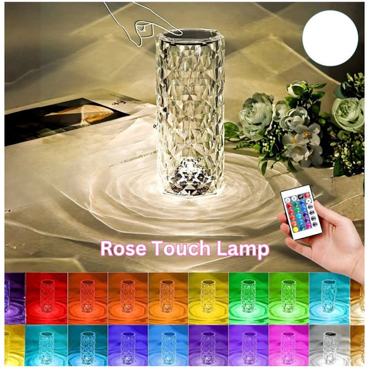 Amfyn Crystal plastic LED Rose Lamp – Crystal Diamond Design