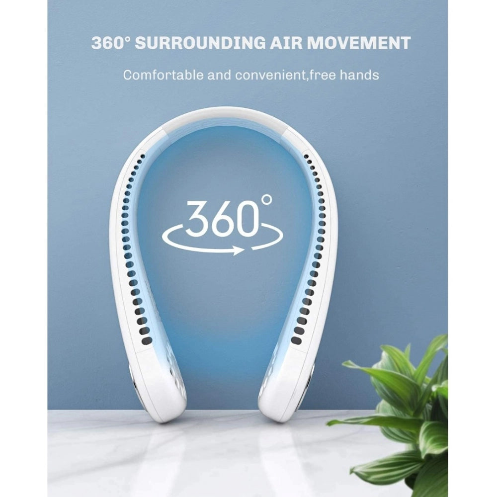 Amfyn Plastic USB Rechargeable Wearable Neck Fan