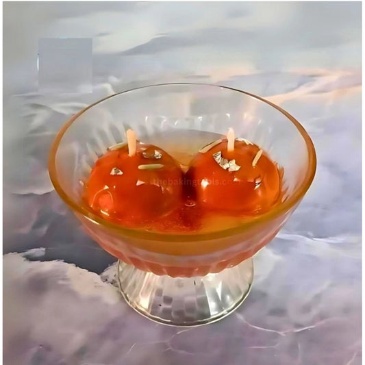 Amfyn Soya Wax, Glass Gulab Jamun Candle Cup