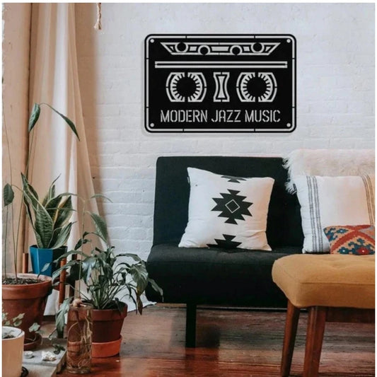 Amfyn Retro Groove Music Cassette Wooden Wall Decor