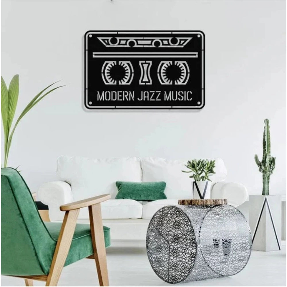 Amfyn Retro Groove Music Cassette Wooden Wall Decor