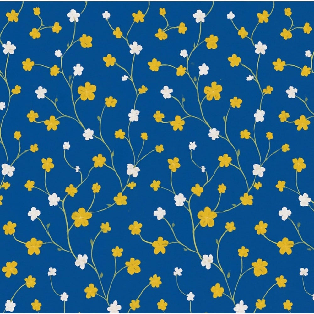Amfyn Microfiber Floral Printed Single Bedsheet with 1 Pillow Cover (Blue)