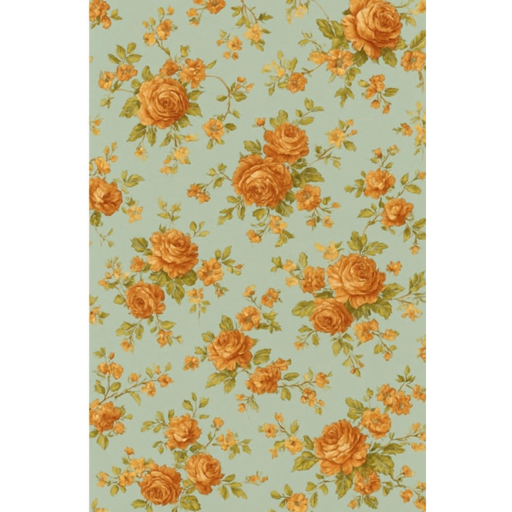 Amfyn Microfiber Floral Printed Single Bedsheet with 1 Pillow Cover (Beige)
