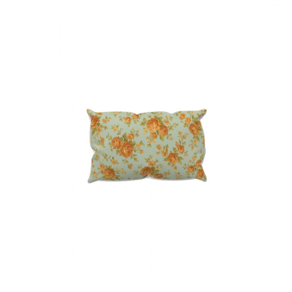 Amfyn Microfiber Floral Printed Single Bedsheet with 1 Pillow Cover (Beige)