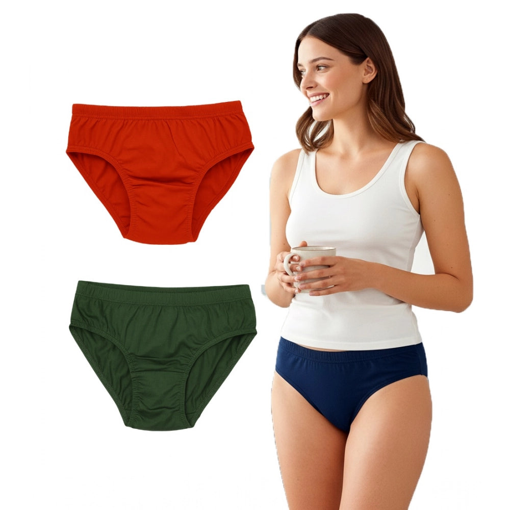 Amfyn Pack of_3 Women's Cotton Solid Hipster Panty (Multicolor)