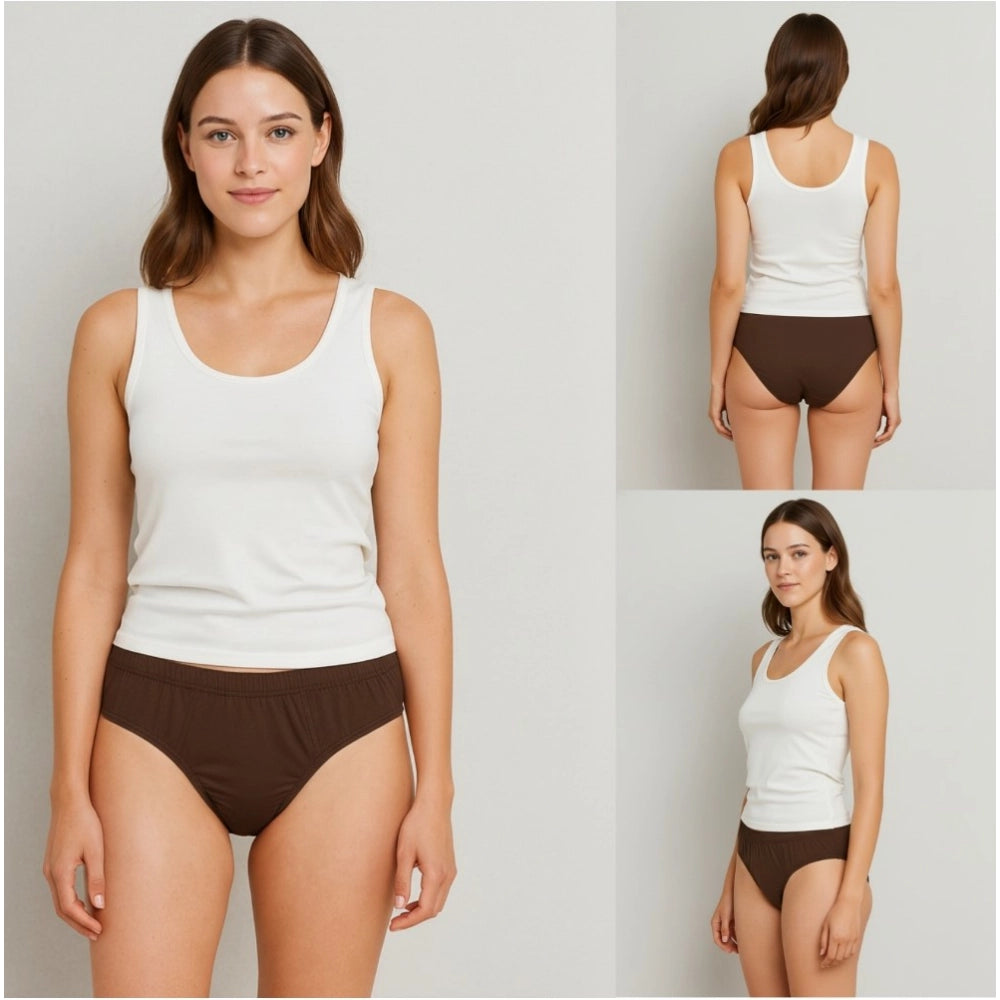 Amfyn Pack of_3 Women's Cotton Solid Hipster Panty (Multicolor)