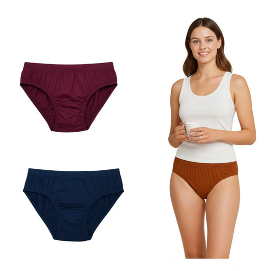Amfyn Pack of_3 Women's Cotton Solid Hipster Panty (Multicolor)