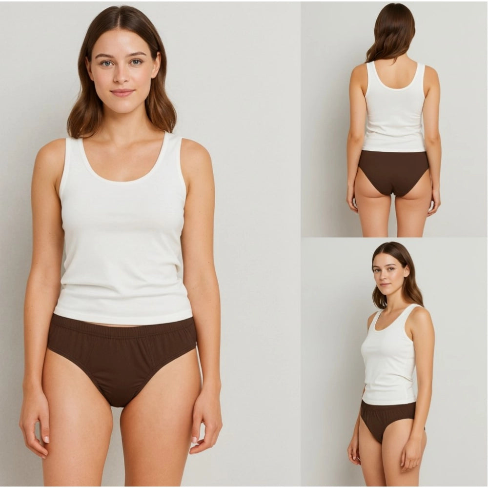 Amfyn Pack of_3 Women's Cotton Solid Hipster Panty (Multicolor)
