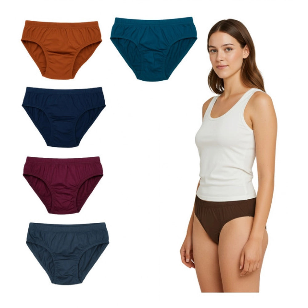 Amfyn Pack of_6 Women's Cotton Solid Hipster Panty (Multicolor)