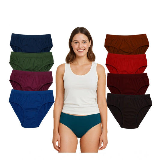 Amfyn Pack of_9 Women's Cotton Solid Hipster Panty (Multicolor)