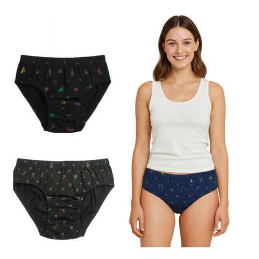 Amfyn Pack of_3 Women's Cotton Printed Hipster Panty (Multicolor)