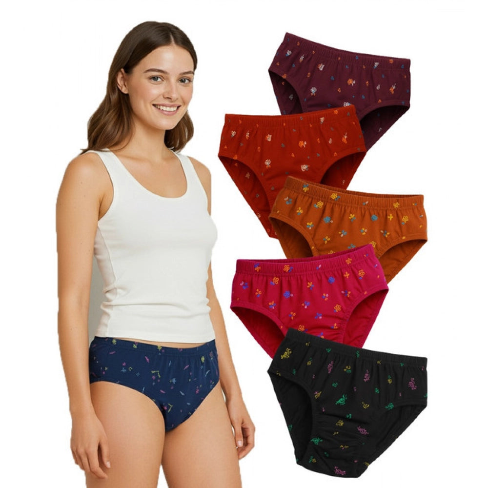 Amfyn Pack of_6 Women's Cotton Printed Hipster Panty (Multicolor)