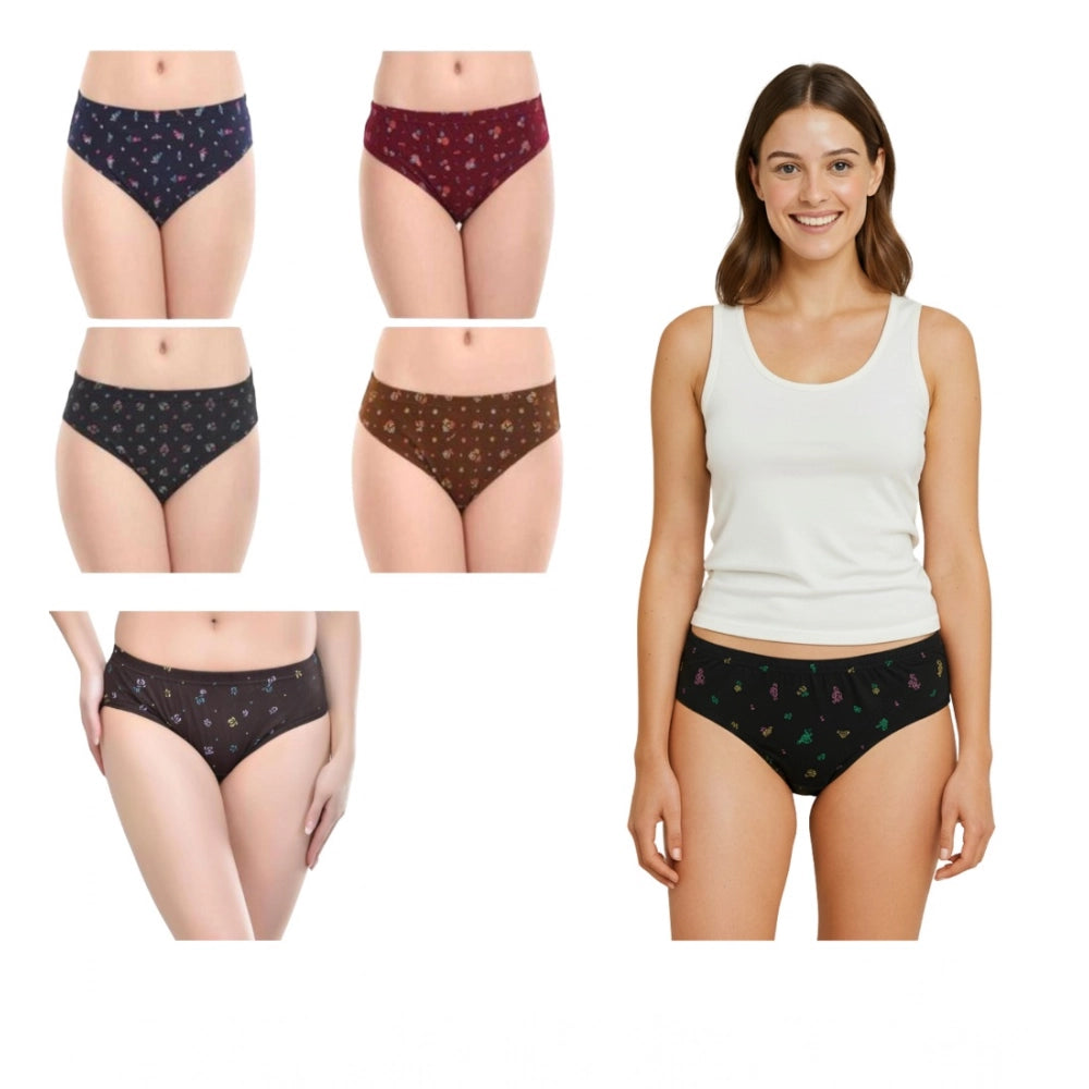 Amfyn Pack of_6 Women's Cotton Printed Hipster Panty (Multicolor)