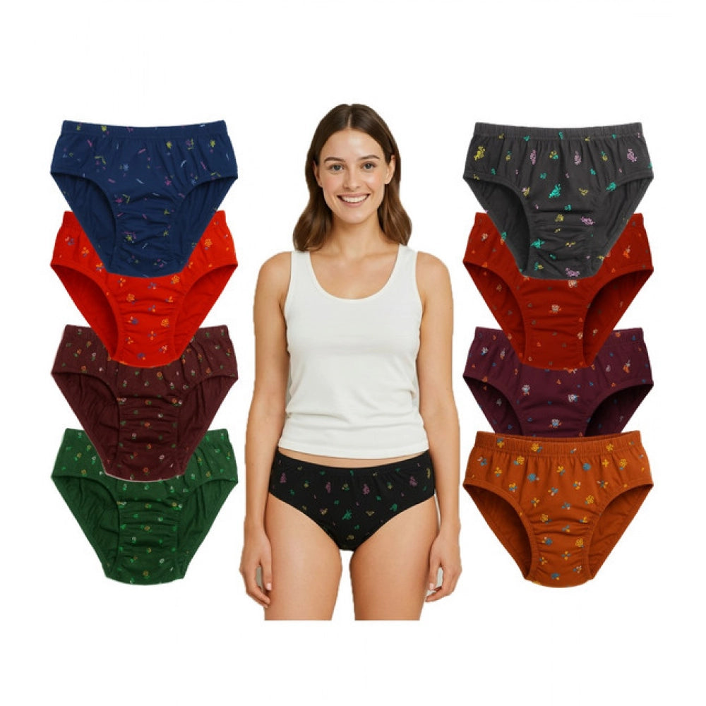 Amfyn Pack of_9 Women's Cotton Printed Hipster Panty (Multicolor)