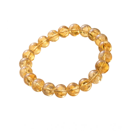 Amfyn Natural Crystal 8mm Citrine Bracelet (Yellow)