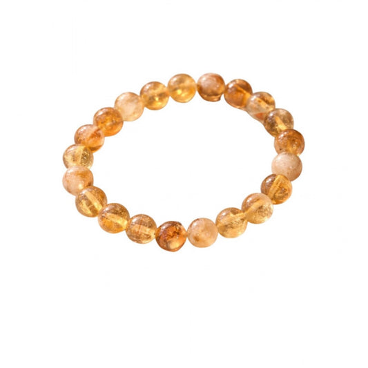 Amfyn Natural Crystal 8mm Citrine Bracelet (Musterd Yellow)