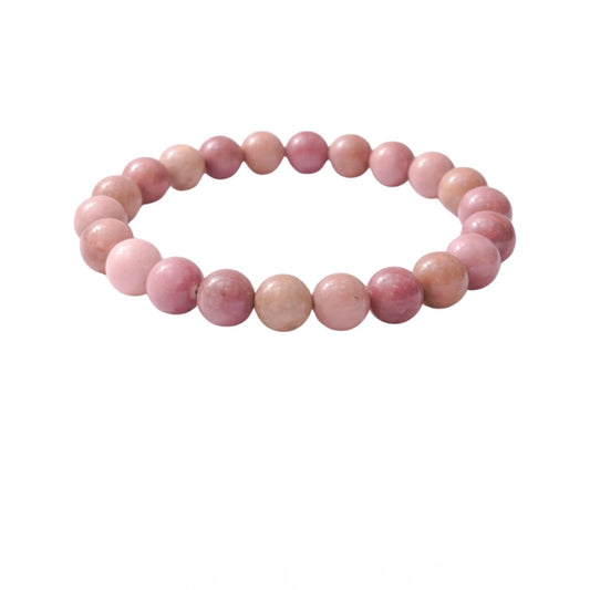 Amfyn Natural Crystal 8mm Rhodonite Bracelet (Light Purple)
