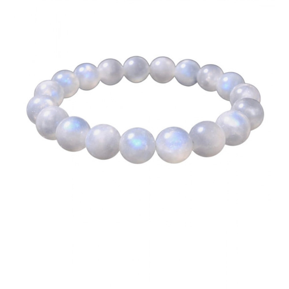 Amfyn Natural Crystal 8mm Moonstone Bracelet (White)