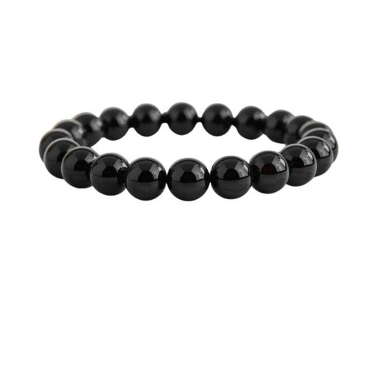 Amfyn Natural Crystal 8mm Black Obsidian Bracelet (Black)
