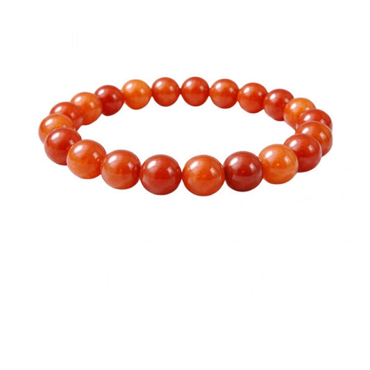 Amfyn Natural Crystal 8mm Carnelian Bracelet (Red)