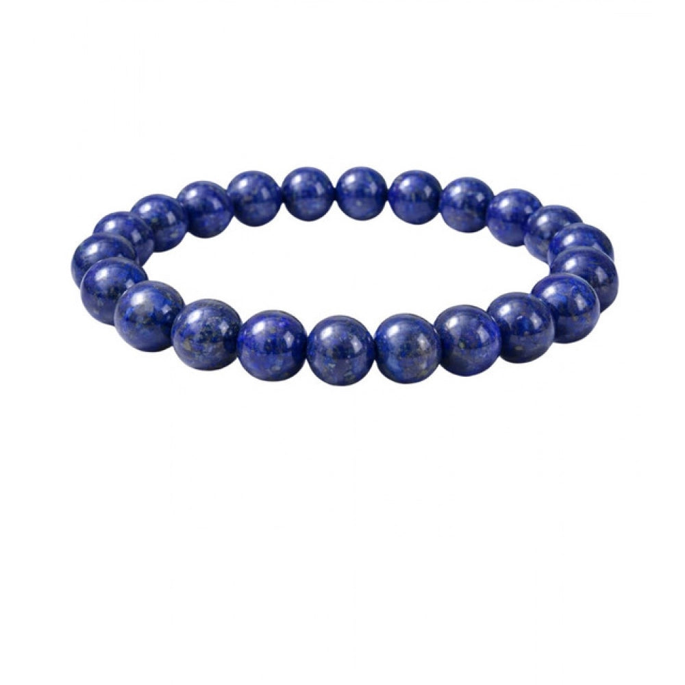 Amfyn Natural Crystal 8mm Lapis Lazuli Bracelet (Dark Purple)