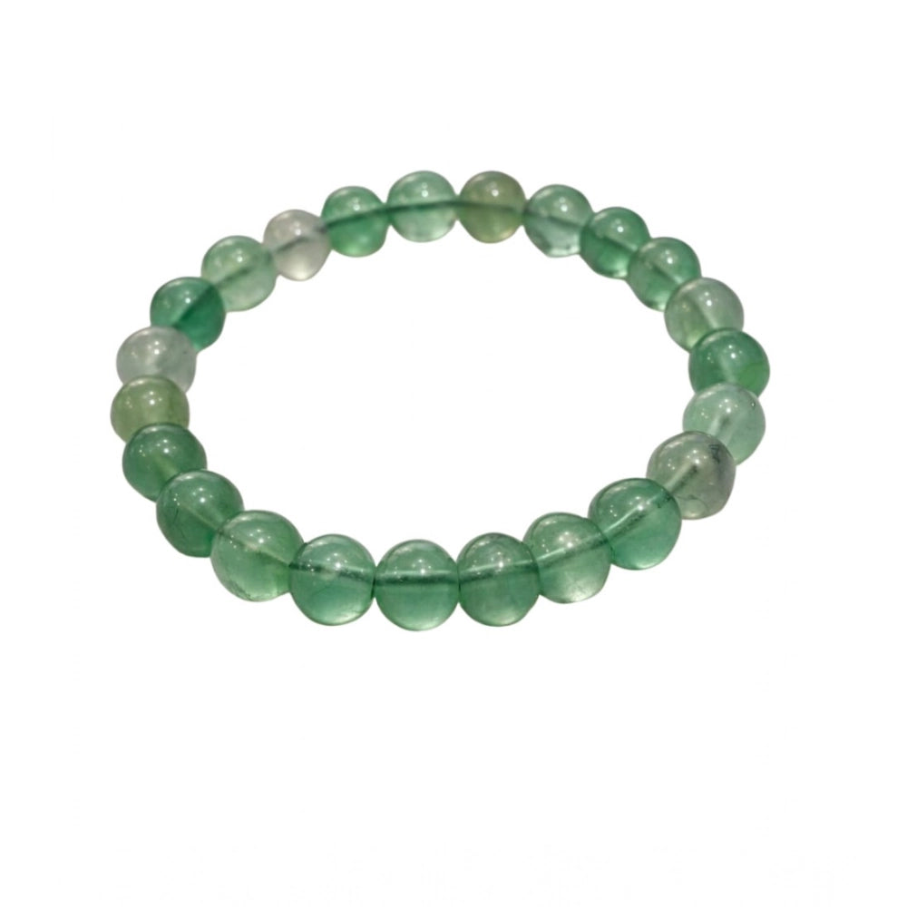 Amfyn Natural Crystal 8mm Fluorite Bracelet  (Green)